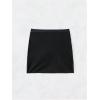 imageSHENHE Womens Bikini Cover Up Skirt Ruched Drawstring Bodycon Beach Mini Skirt CoverupsBlack