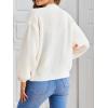 imageSHENHE Womens Color Block Open Front Long Sleeve Ribbed Knit Cropped Cardigan SweatersApricot Plain