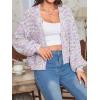 imageSHENHE Womens Color Block Open Front Long Sleeve Ribbed Knit Cropped Cardigan SweatersRainbow Multi