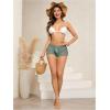 imageSHENHE Womens Crochet Coverups Hollow Out Tie Waist See Through Boho ShortsMint Green