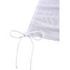 imageSHENHE Womens Mesh Swim Cover Up Skirt Drawstring Sheer Beach Mini Skirt CoverupPure White