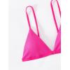imageSHENHE Womens Ribbed Spaghetti Strap Micro Triangle Swimsuit Bathing Suit Bikini TopsHot Pink