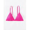 imageSHENHE Womens Ribbed Spaghetti Strap Micro Triangle Swimsuit Bathing Suit Bikini TopsHot Pink