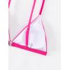 imageSHENHE Womens Ribbed Spaghetti Strap Micro Triangle Swimsuit Bathing Suit Bikini TopsHot Pink