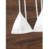 imageSHENHE Womens Ribbed Spaghetti Strap Micro Triangle Swimsuit Bathing Suit Bikini TopsWhite