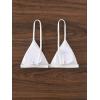 imageSHENHE Womens Ribbed Spaghetti Strap Micro Triangle Swimsuit Bathing Suit Bikini TopsWhite