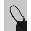 imageSHENHE Womens Ruched Corset Dress Spaghetti Strap Fit and Flare Flowy Skater Mini Cami DressBlack