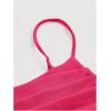 imageSHENHE Womens Ruched Corset Dress Spaghetti Strap Fit and Flare Flowy Skater Mini Cami DressHot Pink