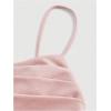 imageSHENHE Womens Ruched Corset Dress Spaghetti Strap Fit and Flare Flowy Skater Mini Cami DressPink