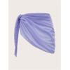 imageSHENHE Womens Sarong Coverups Bathing Suit Wrap Skirt Sheer Short Sarong Wraps Beach SkirtLilac Purple