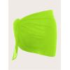 imageSHENHE Womens Sarong Coverups Bathing Suit Wrap Skirt Sheer Short Sarong Wraps Beach SkirtLime Green
