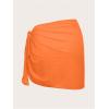 imageSHENHE Womens Sarong Coverups Bathing Suit Wrap Skirt Sheer Short Sarong Wraps Beach SkirtOrange