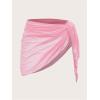 imageSHENHE Womens Sarong Coverups Bathing Suit Wrap Skirt Sheer Short Sarong Wraps Beach SkirtPink