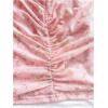 imageSHENHE Womens Sexy Bustier Dress Ruched Bodycon Spaghetti Strap Party Night Mini DressFloral Light Pink