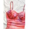 imageSHENHE Womens Sexy Bustier Dress Ruched Bodycon Spaghetti Strap Party Night Mini DressTie Dye Pink