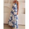 imageSHENHE Womens Tiered Boho Maxi Dress Patterned Flowy Dress Smocked Ruffle Summer VacationBlue