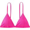 imageSHENHE Womens Ribbed Spaghetti Strap Micro Triangle Swimsuit Bathing Suit Bikini TopsHot Pink