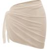 imageSHENHE Womens Sarong Coverups Bathing Suit Wrap Skirt Sheer Short Sarong Wraps Beach SkirtApricot