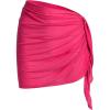 imageSHENHE Womens Sarong Coverups Bathing Suit Wrap Skirt Sheer Short Sarong Wraps Beach SkirtHot Pink