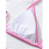 imageSHENHE Womens Plus Size Bikini Sets Cherry Print Plaid Colorblock Triangle 2 Piece SwimsuitPink