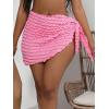 imageSHENHE Womens Sarong Coverup Short Bathing Suit Wrap Skirt Beach Swimsuit Cover UpPink