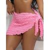 imageSHENHE Womens Sarong Coverup Short Bathing Suit Wrap Skirt Beach Swimsuit Cover UpPink