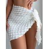 imageSHENHE Womens Sarong Coverup Short Bathing Suit Wrap Skirt Beach Swimsuit Cover UpWhite