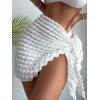imageSHENHE Womens Sarong Coverup Short Bathing Suit Wrap Skirt Beach Swimsuit Cover UpWhite