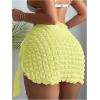 imageSHENHE Womens Sarong Coverup Short Bathing Suit Wrap Skirt Beach Swimsuit Cover UpYellow