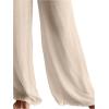 imageSHENHE Womens Swim Cover Up Pants Tie Front Wide Leg Loose Beach Palazzo Pants CoverupsApricot