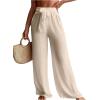 imageSHENHE Womens Swim Cover Up Pants Tie Front Wide Leg Loose Beach Palazzo Pants CoverupsApricot