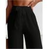 imageSHENHE Womens Swim Cover Up Pants Tie Front Wide Leg Loose Beach Palazzo Pants CoverupsBlack