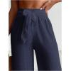 imageSHENHE Womens Swim Cover Up Pants Tie Front Wide Leg Loose Beach Palazzo Pants CoverupsBlue