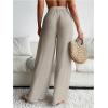 imageSHENHE Womens Swim Cover Up Pants Tie Front Wide Leg Loose Beach Palazzo Pants CoverupsGrey