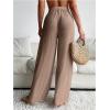 imageSHENHE Womens Swim Cover Up Pants Tie Front Wide Leg Loose Beach Palazzo Pants CoverupsKhaki
