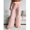 imageSHENHE Womens Swim Cover Up Pants Tie Front Wide Leg Loose Beach Palazzo Pants CoverupsPink