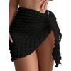 imageSHENHE Womens Sarong Coverup Short Bathing Suit Wrap Skirt Beach Swimsuit Cover UpBlack