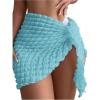 imageSHENHE Womens Sarong Coverup Short Bathing Suit Wrap Skirt Beach Swimsuit Cover UpLight Blue