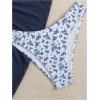 imageSHENHE Womens 3 Piece Floral Bikini Set with Wrap Coverup Halter Triangle SwimsuitsDark Blue a
