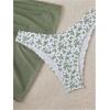 imageSHENHE Womens 3 Piece Floral Bikini Set with Wrap Coverup Halter Triangle SwimsuitsLight Green a