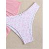imageSHENHE Womens 3 Piece Floral Bikini Set with Wrap Coverup Halter Triangle SwimsuitsLight Pink a
