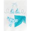 imageSHENHE Womens 3 Piece Floral Bikini Set with Wrap Coverup Halter Triangle SwimsuitsMint Blue