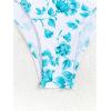 imageSHENHE Womens 3 Piece Floral Bikini Set with Wrap Coverup Halter Triangle SwimsuitsMint Blue