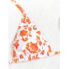 imageSHENHE Womens 3 Piece Floral Bikini Set with Wrap Coverup Halter Triangle SwimsuitsOrange