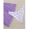 imageSHENHE Womens 3 Piece Floral Bikini Set with Wrap Coverup Halter Triangle SwimsuitsPurple