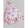 imageSHENHE Womens 3 Piece Floral Bikini Set with Wrap Coverup Halter Triangle SwimsuitsRusty Rose