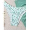imageSHENHE Womens 3 Piece Floral Bikini Set with Wrap Coverup Halter Triangle SwimsuitsSoft Green