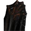 imageSHENHE Womens Crochet Swim Cover Up High Slit Sheer Long Beach Skirt Cover UpBlack