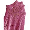 imageSHENHE Womens Crochet Swim Cover Up High Slit Sheer Long Beach Skirt Cover UpRed Violet