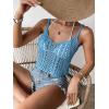 imageSHENHE Womens Hollow Out Crochet Scoop Neck Sleeveless Cami Top Bikini Cover UpsBlue